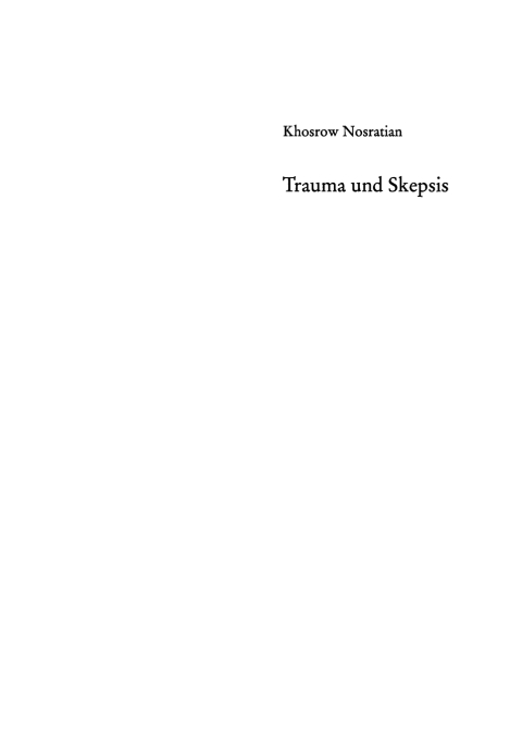 Cover image for book Trauma und Skepsis