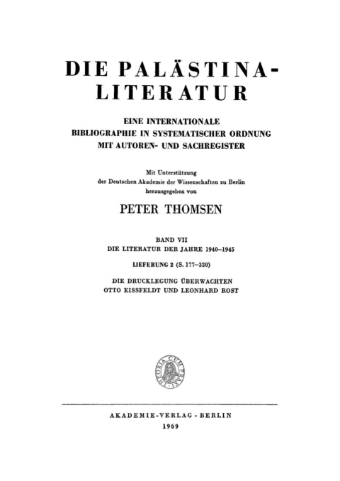 Cover image for book Die Literatur der Jahre 1940–1945, Lieferung 2