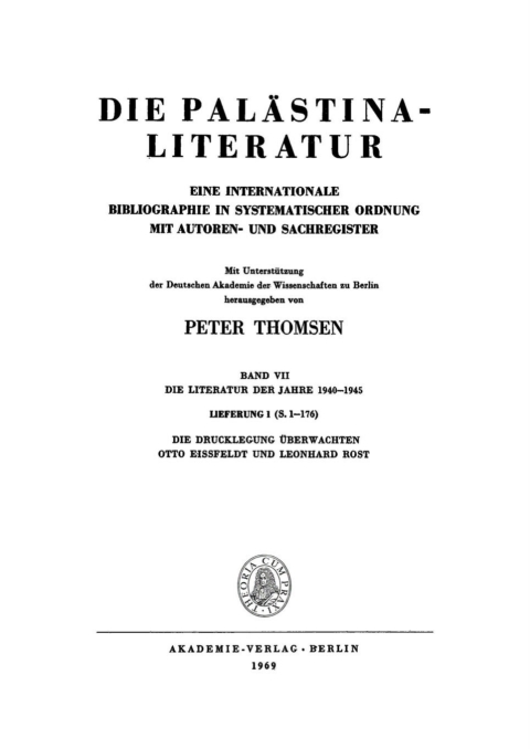 Cover image for book Die Literatur der Jahre 1940-1945, Lieferung 1