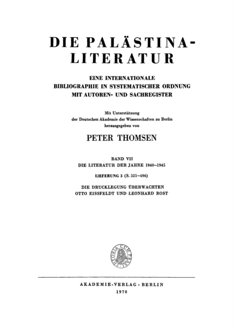 Cover image for book Die Literatur der Jahre 1940-1945, Lieferung 3
