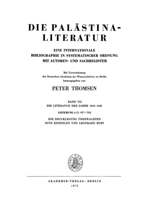 Cover image for book Die Literatur der Jahre 1940-1945, Lieferung 4