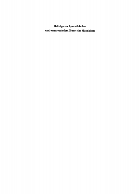 Cover image for book Beiträge zur Byzantinischen und osteuropäischen Kunst des Mittelalters