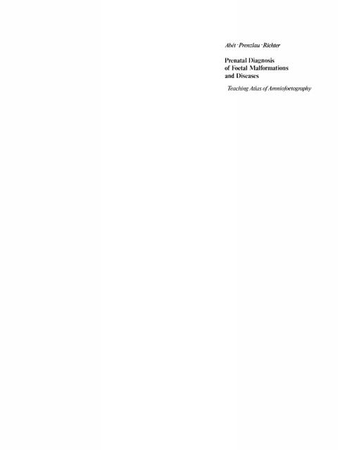 Cover image for book Prenatal Diagnosis of Foetal Malformations and Diseases