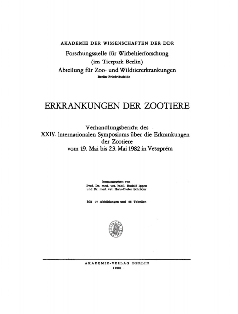Cover image for book vom 19. Mai bis 23. Mai 1982 in Veszprém