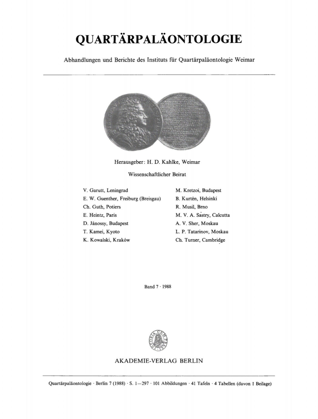 Page Fidelity Quartärpaläontologie. Band 7; $148.73
