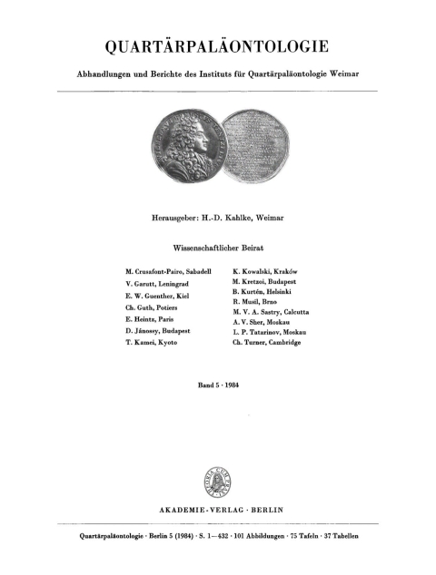 Cover image for book Quartärpaläontologie. Band 5