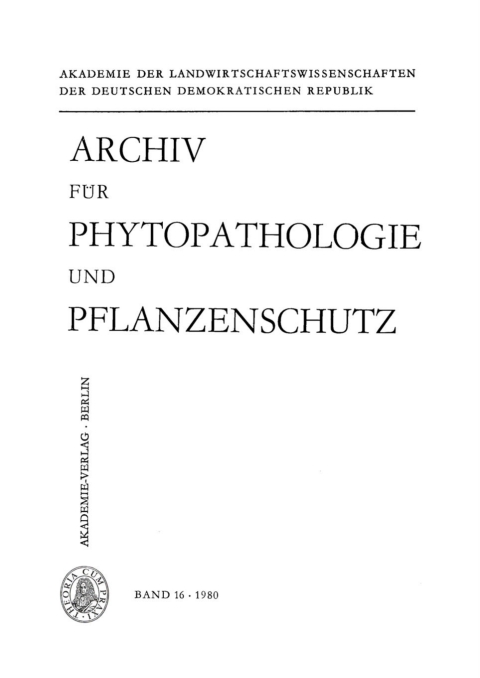 Cover image for book Archiv für Phytopathologie und Pflanzenschutz. Band 16, Heft 1