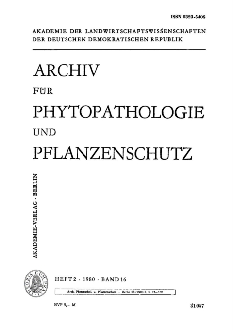 Cover image for book Archiv für Phytopathologie und Pflanzenschutz. Band 16, Heft 2