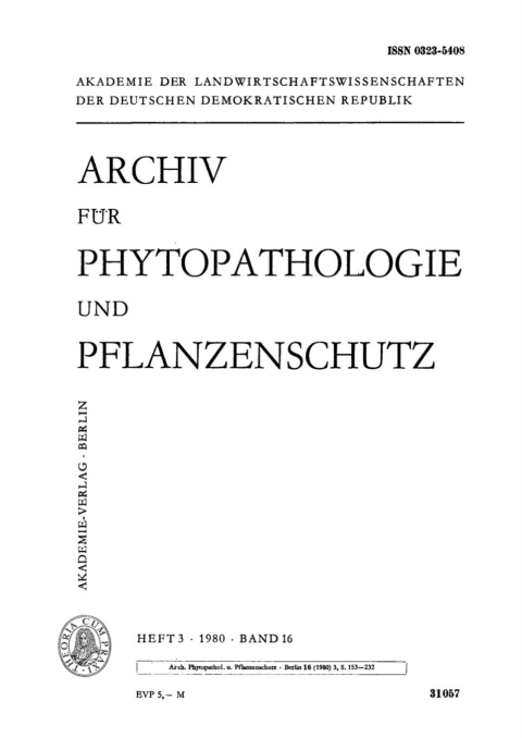 Cover image for book Archiv für Phytopathologie und Pflanzenschutz. Band 16, Heft 3