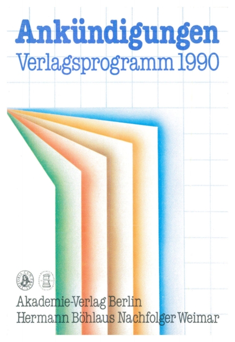 Cover image for book Ankündigungen. Verlagsprogramm 1990