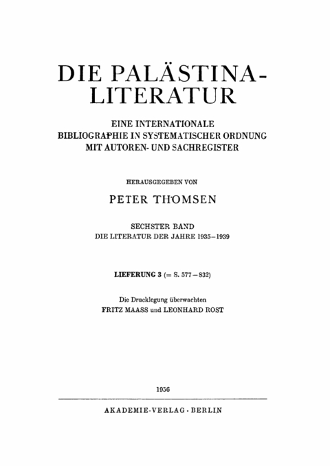 Cover image for book Die Literatur der Jahre 1935–1939