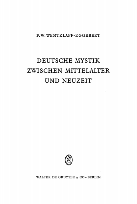 Cover image for book Deutsche Mystik zwischen Mittelalter und Neuzeit