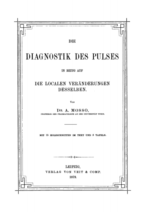 Cover image for book Die Diagnostik des Pulses in Bezug auf die localen Veränderungen desselben