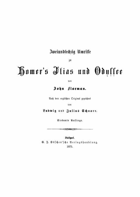 Cover image for book Zweiundsechzig Umrisse zu Homer’s Ilias und Odyssee