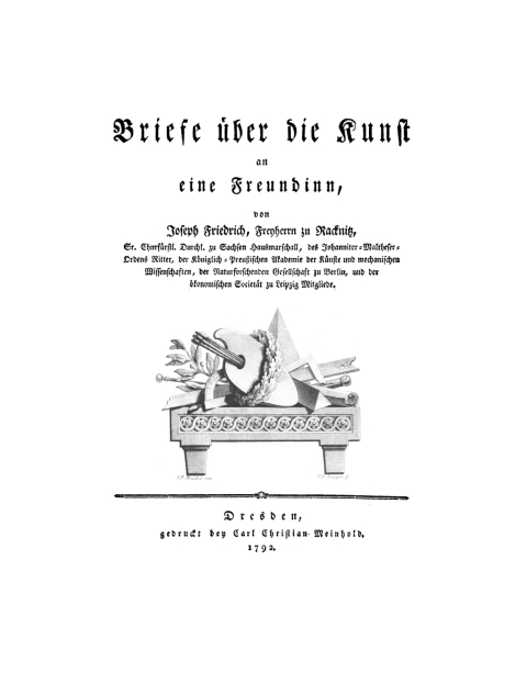 Cover image for book Briefe über die Kunst an eine Freundinn