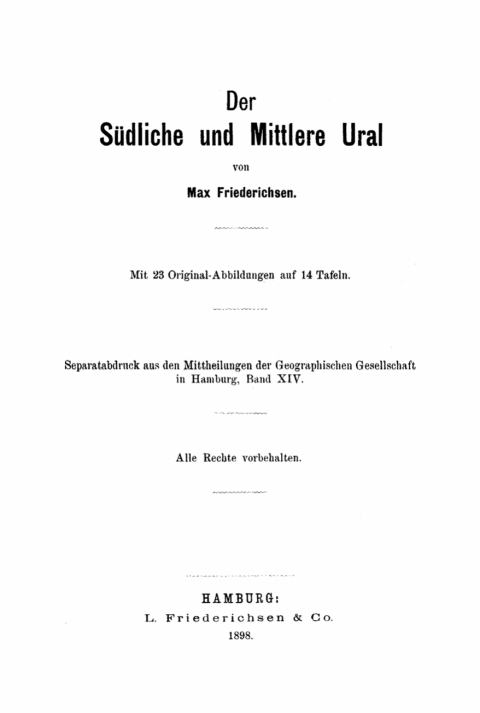 Cover image for book Der Südliche und Mittlere Ural