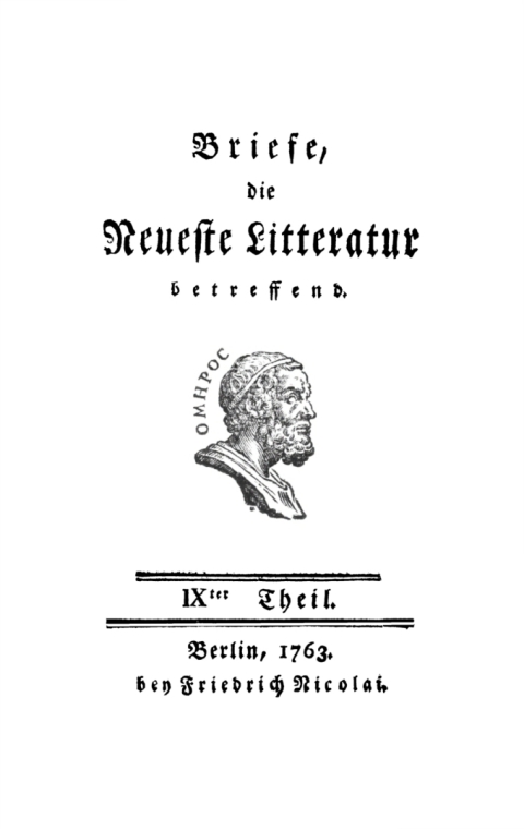 Cover image for book Briefe, die neueste Litteratur betreffend. Teil 9/12