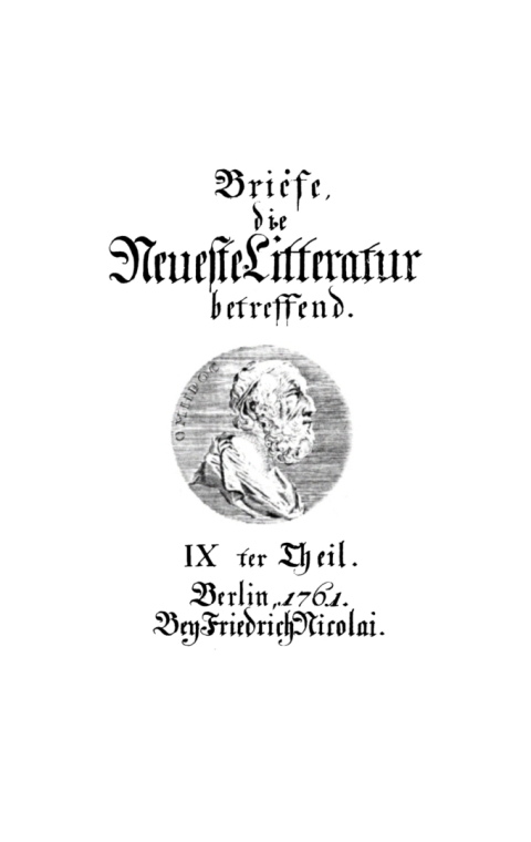 Cover image for book Briefe, die neueste Litteratur betreffend. Teil 9/12
