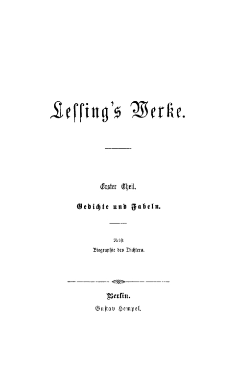 Cover image for book Gedichte und Fabeln. Minna von Barnhelm. Miß Sara Sampson. Philotas