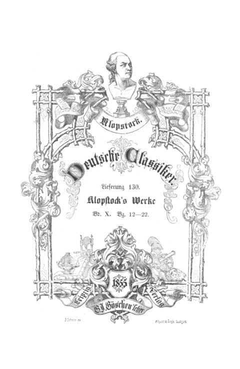 Cover image for book Klopstock’s Werke, Band 10, Bg. 12–22