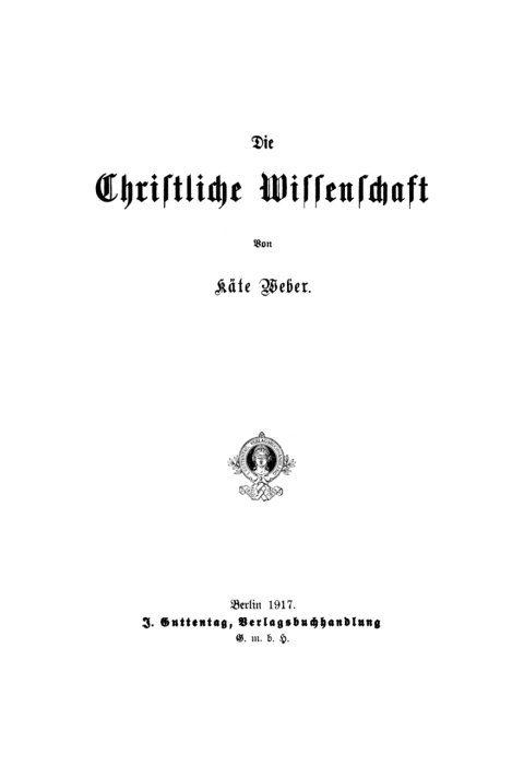 Cover image for book Die christliche Wissenschaft