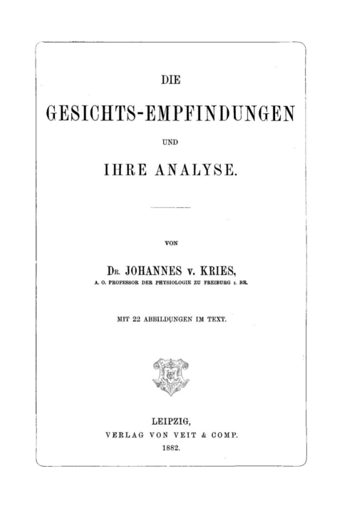 Cover image for book Die Gesichts-Empfindungen und ihre Analyse