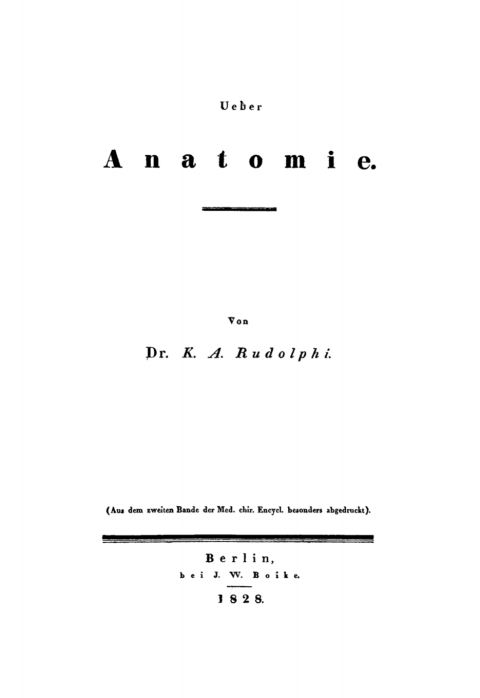 Cover image for book Ueber Anatomie