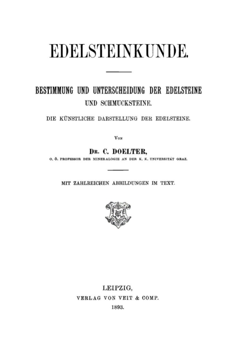 Cover image for book Edelsteinkunde