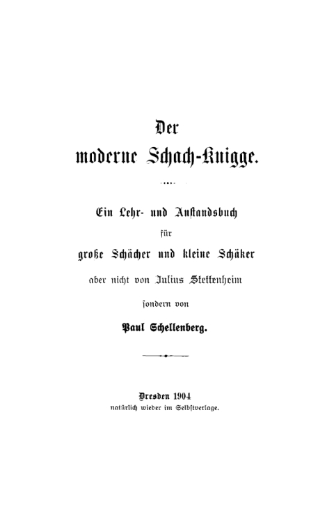 Cover image for book Der moderne Schach-Knigge