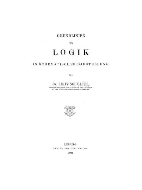 Cover image for book Grundlinien der Logik in schematischer Darstellung