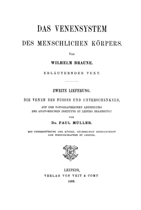 Cover image for book Die Venen des Fusses und Unterschenkels