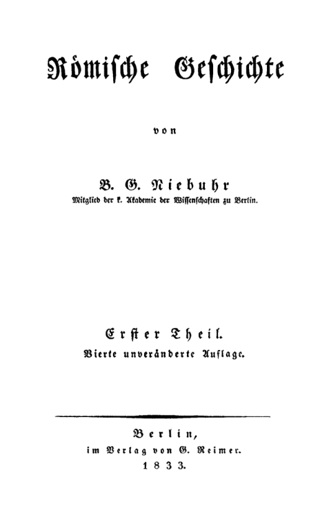 Cover image for book B. G. Niebuhr: Römische Geschichte. Teil 1