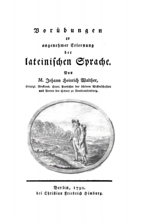 Cover image for book Vorübungen zu angenehmer Erlernung der lateinischen Sprache