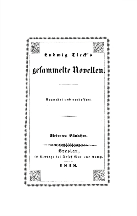Cover image for book Ludwig Tieck: Ludwig Tieck’s gesammelte Novellen. Bändchen 7/8