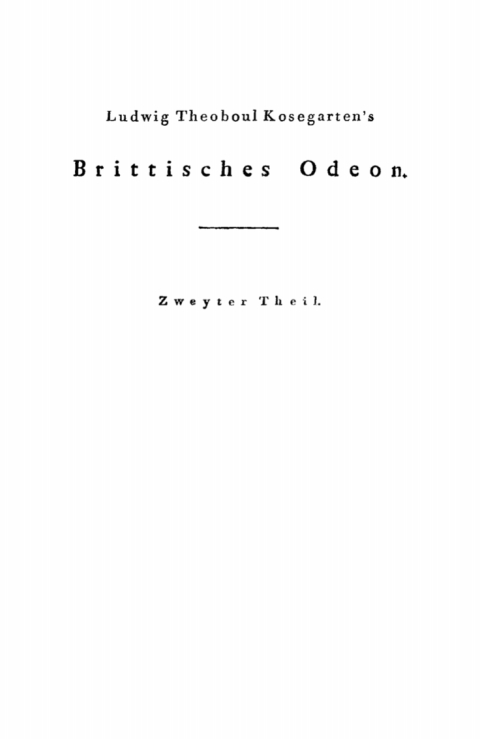Cover image for book Ludwig Gotthard Kosegarten: Denkwürdigkeiten aus dem Leben und den Schriften der neuesten Brittischen Dichter. Band 2