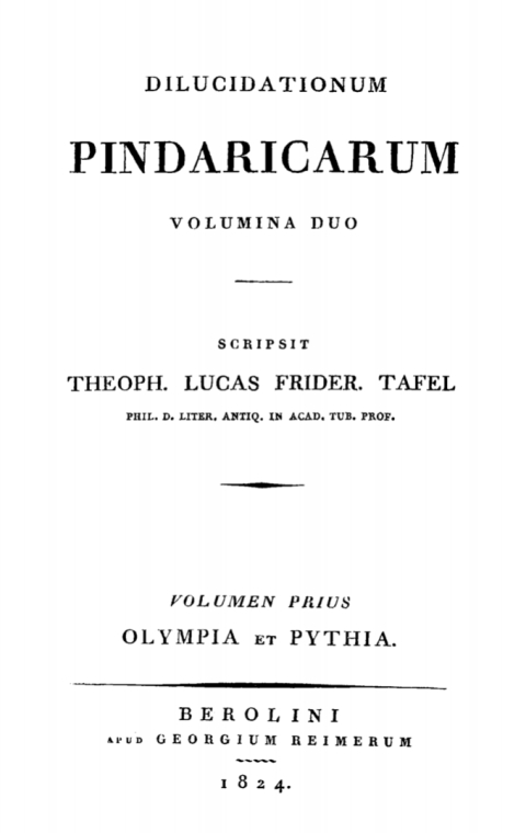 Cover image for book Pindarus: Dilucidationum Pindaricarum Volumina Duo. Volumen 1, Pars 1