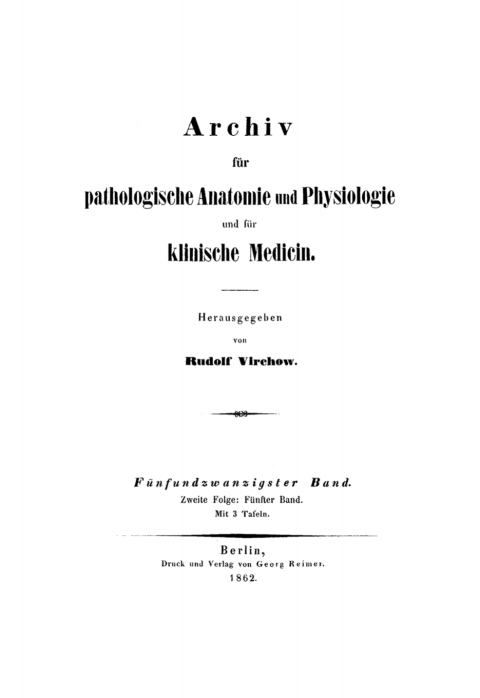 Cover image for book Rudolf Virchow: Archiv für pathologische Anatomie und Physiologie und für klinische Medicin. Band 25