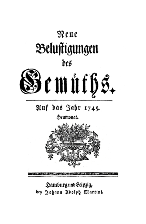 Cover image for book Neue Belustigungen des Gemüths auf das Jahr 1745