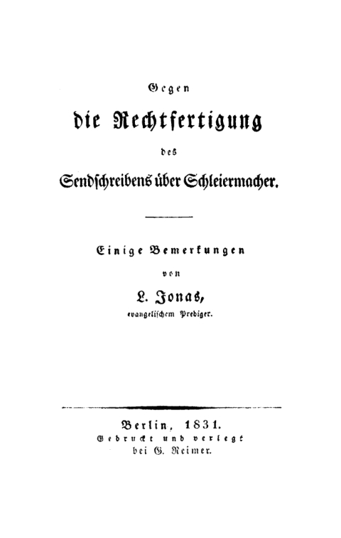 Cover image for book Gegen die Rechtfertigung des Sendschreibens über Schleiermacher