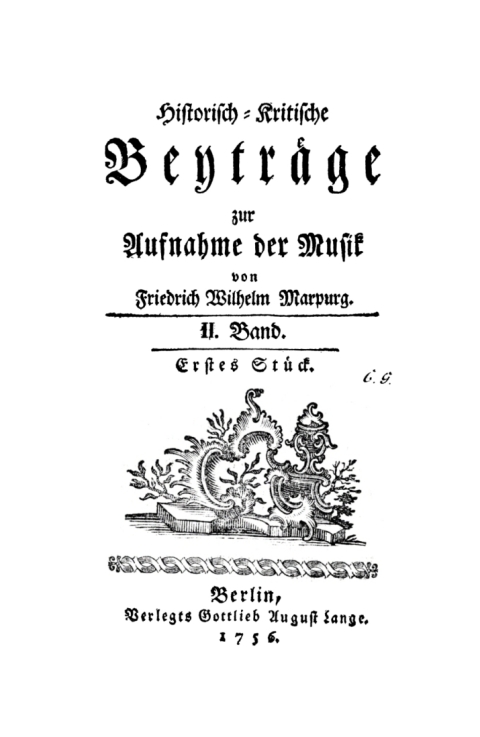 Cover image for book Friedrich Wilhelm Marpurg: Historisch-kritische Beyträge zur Aufnahme der Musik. Band 2