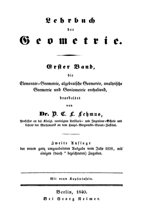 Cover image for book Die Elementar-Geometrie, algebrische Geometrie, analytische Geom. und Goniometrie enthaltend