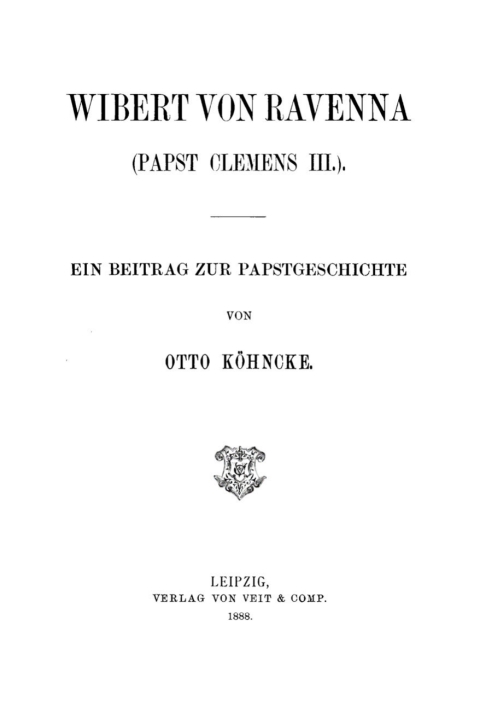 Cover image for book Wibert von Ravenna
