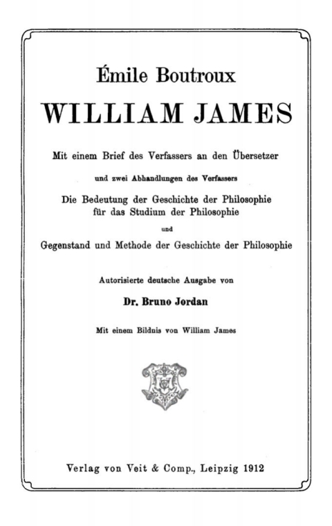 Cover image for book William James