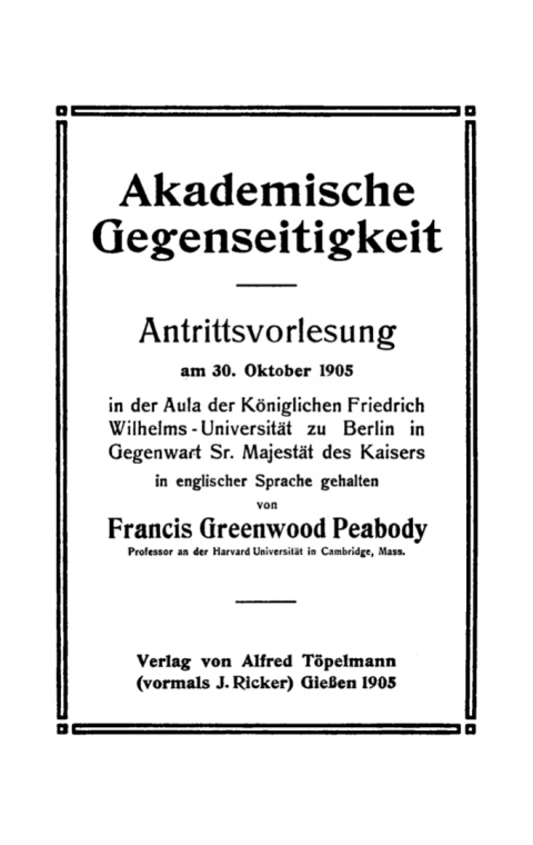 Cover image for book Akademische Gegenseitigkeit