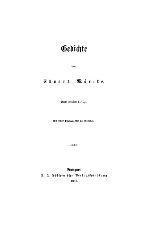 Cover image for book Gedichte