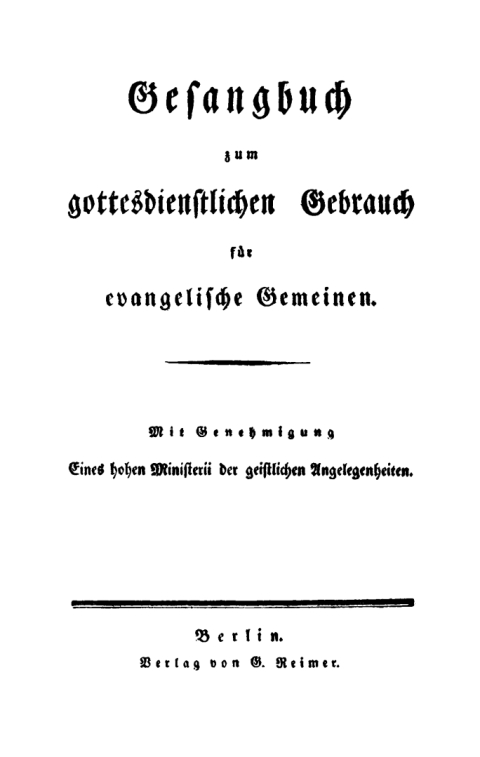 Cover image for book Gesangbuch zum gottesdienstlichen Gebrauch für evangelische Gemeinen