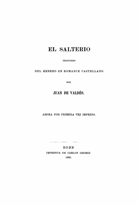 Cover image for book El Salterio