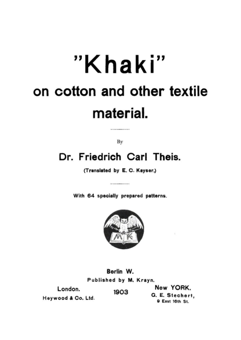 Cover image for book “Khaki” on cotton and other textile material