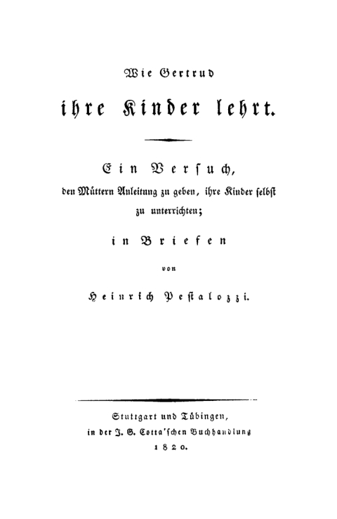 Cover image for book Wie Gertrud ihre Kinder lehrt