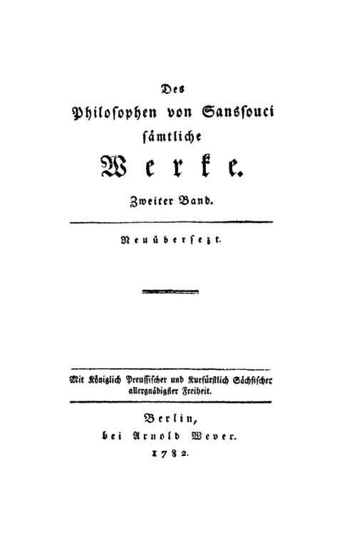 Cover image for book Friedrich II, König von Preussen: Des Philosophen von Sanssouci sämtliche Werke. Band 2